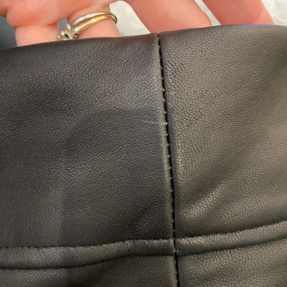 1050 Ted Baker Carve Black 100% Leather Jacket SIZE 4 US 40 Luxury Designer L XL - Picture 5 of 8